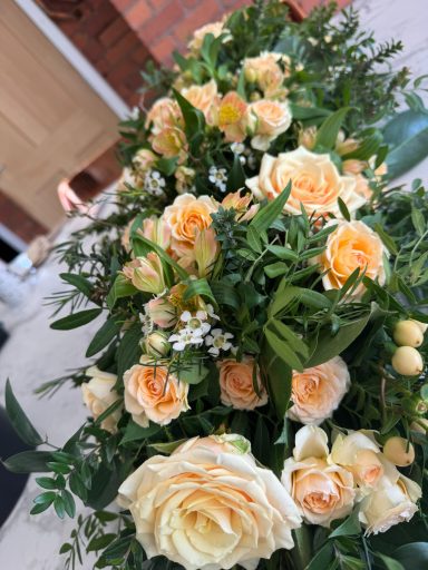 Double spray Small spray Funeral tribute Droiwich