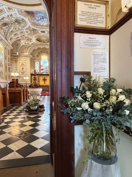 Church Wedding flowers Great Witley Wedding Flowers
